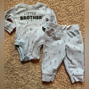 Carter's Blue Little Brother Matching Set